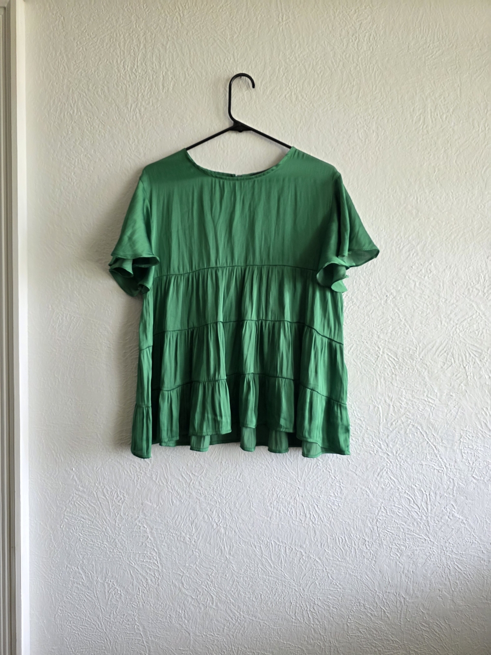fab'rik Emerald Tiered Flutter Sleeve Tunic